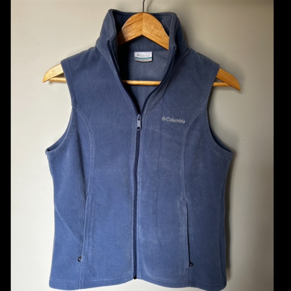 Columbia Zip Up Fleece Vest - Periwinkle